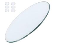 8mm Thick Round Glass Tabletop Protector Tempered Clear Glass with Non-Slip Pads 68cm Diameter Ideal for Dining & Coffee Tables Durable & Stylish Surface Cover