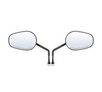 8MM Thread Motorcycle Rear View Side Mirrors Chrome Black For Harley Softail Sportster XL883 1200 Touring Road King Street Glide Mirrors End Rearviews