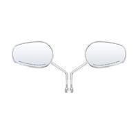 8MM Thread Motorcycle Rear View Side Mirrors Chrome Black For Harley Softail Sportster XL883 1200 Touring Road King Street Glide Mirrors End Rearviews