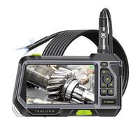 8mm Three Lens 1080P HD 5.0 Inch LCD Industrial Borescope 5M Flexible Snake Tube Inspection Camera IP67 Clearer Images Accurate Inspections