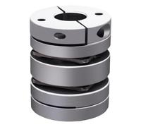 8mm to 19mm Flexible Diaphragm Coupling, D39 L49 Aluminium 2 Diaphragm Motor Shaft Coupler for 3D Printer CNC Machine Servo Stepped Motor