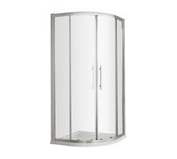 Balterley Sonic 1000mm Quadrant Shower Enclosure, 8mm Glass & Easyfit - Chrome in Silver Balterley Silver