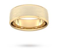 8mm Traditional Court Heavy Matt Finished Wedding Ring In 9 Carat Yellow Gold - Ring Size S