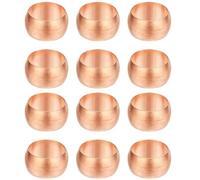 8mm Tube OD Compression Sleeves Ferrules, 12PCS Copper Ferrule Fitting Brass Compression Fittings, Copper Assortment Kit for Oil Water Air Pipe
