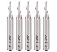 8mm Tungsten Steel Router Bits 5 - Piece Set | High - Accurate CNC Milling Cutter for Carbon Steel / Soft Alloy / Wood | 4mm Head, Spiral Engraving Tools