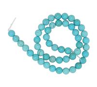 8mm Turquoise Beads, Blue Natural Stone Beads with String, Round Loose Beads for Jewelry Making