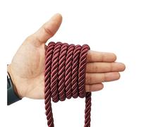 8mm Twisted Cord,Furnishing Cushion Upholstery Barley Twist Thick Silky Braid Rope,Un Flanged Piping Home Décor Trim by Neotrims in 16 Colours. Navy, 5 Meters