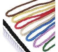 8mm Twisted Cord,Furnishing Cushion Upholstery Barley Twist Thick Silky Braid Rope,Un Flanged Piping Home Décor Trim by Neotrims 11 Colours. Lavender, 1 Metre