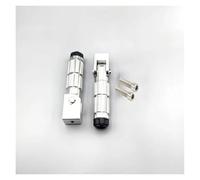 8mm Universal Pedals Folded Footrest Footpeg Compatible For Motorcycles Bicycles Electric Vehicles Mopeds Karts Scooters Motorbike Foot Pegs(Silver)