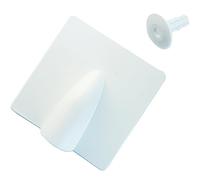 8mm - White Brick Blast Buster & Bush/Grommet Cable Hole Cover Kit - Indoor & Outdoor Single RG6 Coaxial/Satellite Burst Plate Tidy Cap - CCTV - Loops, 3277