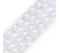 8mm White Opalite Beads Round Gemstone Loose Beads for Jewelry Making (45-48pcs/strand)