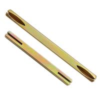 8mm Windows UPVC and Door Handle Split Spindle Bar 90mm to 150mm Solid Steel Silver Metal Spindles Slotted Ends for Window Doors Gate Handles (8mm x 150mm)