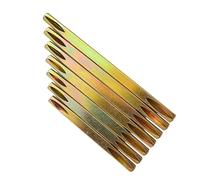 8mm Windows UPVC and Door Handle Split Spindle Bar 90mm to 150mm Solid Steel Silver Metal Spindles Slotted Ends for Window Doors Gate Handles (8mm x 140mm)