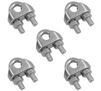 8mm Wire Rope/Cable Grip/Clamp Stainless Steel 316 Marine Grade 5 Pack