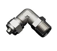 8mm x 1/4" BSP Male Thread Elbow Pneumatic Tube Pipe Fitting Quick Coupler Connector