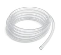 8mm x 10mm Clear Flexible Hose Pipe. PVC Tubing - Food Grade Plastic Tube - Suitable to use for Air, Water, Fuel and Food Lines 10 Metre (32.81 Ft)