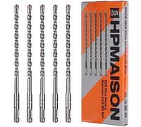 8mm x 210mm SDS Plus Rotary Hammer Drill Bit Set 5Pcs SDS Masonry Drill Bit | SDS Plus Shank, 4-Cutter Tungsten Carbide Tip, Cross Drill Bits for Wall Stone Concrete Brick Cement Granite Marble Masonry