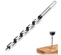 8mm x 230mm Hex Shank Wood Auger Drill Bit Carbon Steel for Woodworking | Self-feeding tip for easy drilling, fast chip removal, non-slip fit, suits plastic & drywall, rust-proof durable construction