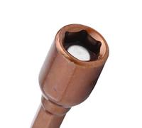 8mm x 45mm Hex Socket Wrench Adapter for 1/4" Drive Ratchets - Magnetic Inner Hexagonal Nut Driver Set, Deep Red Metal Socket Wrenches for Pneumat(5PCS)