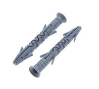 8mm x 65mm Long Plastic Wall Plugs for Screws, Heavy Duty Nylone Anchors, White Dowel Universal Expansion Fixings for Secure Mounting on Brick, Concrete, and Hollow Walls (Pack of 50)