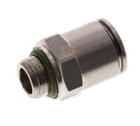 8mm x G1/8'' Push-in Fitting with Male Threads Stainless Steel FKM