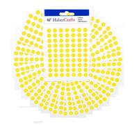 8mm Yellow Coloured Dot Sticky Dots Easy Peel Self Adhesive Circle Stickers Labels for Colour Coding Calendar Scrapbooks & Organising (Yellow - 3 Pack - 1470 Stickers)
