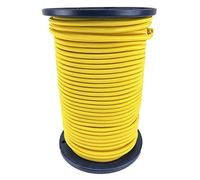 8mm Yellow Elastic Shock Cord x 100 Metre Reel, Bungee Rope Cord Tie Down Strong Elastic