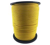 8mm Yellow Polypropylene Braided Poly Rope Cord x 50 Metre Strong String