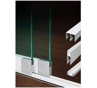 8mmAluminumSlidingDoorTrackforCabinets&BookcasesIdealforAcrylicGlassWine&DisplayCabinetsSmoothOperationEasyInstallation
