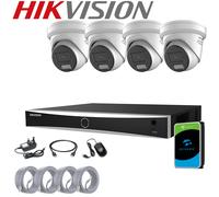 8MP 4K CCTV System PoE Outdoor Smart Hybrid Light 2-Way Audio IP67 WDR AI