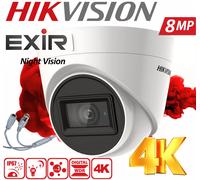 8MP 4K Fixed Turret CCTV Camera EXIR 60m Night Vision 4-in-1 TVI/AHD/CVI/CVBS IP