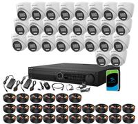 8MP 4K Hikvision-Compatible CCTV Kit PoC ColorVu Smart Light AcuSense DVR IP67