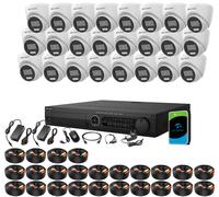 8MP 4K Hikvision-Compatible CCTV Kit PoC ColorVu Smart Light AcuSense DVR IP67