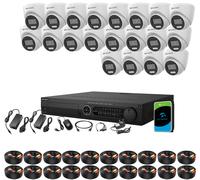 8MP 4K Hikvision-Compatible CCTV Kit PoC ColorVu Smart Light AcuSense DVR IP67
