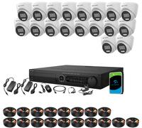 8MP 4K Hikvision-Compatible CCTV Kit PoC ColorVu Smart Light AcuSense DVR IP67