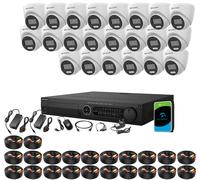 8MP 4K Hikvision-Compatible CCTV Kit PoC ColorVu Smart Light AcuSense DVR IP67
