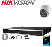 8MP 4K HIKVISION PoE CCTV IP System ColorVu NVR Kit AI Human Vehicle Detection