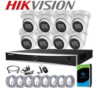 8MP 4K IP POE HIKVISION DarkFighter at Night CCTV CAMERA SYSTEM WITH HARD DRIVE
