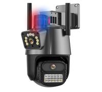 8MP 4K PTZ Camera Dual Lens 4MP HD Outdoor IP Camera Dual Screen P2P Security Camera AI Human Detect CCTV Surveillance P2P(8MP Add 64G)