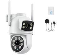 8MP 4K Ultra HD Wireless IP Camera Outdoor CCTV PTZ Dual Lens, IP66 Waterproof, 355° Pan Tilt, Full Colour Night Vision, Auto Tracking & 2-Way Talk, 2.4G WIFI