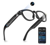 8MP Camera Glasses, AI Smart Glasses with Real-Time Translation & Object Analysis | HD 1200P 4K Video Recording, No WiFi Required Color-Change Sunglasses with Camera for Men Women (32GB)