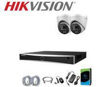8MP HIKVISION 4K CCTV PoE System ColorVu Night Vision 2-Way Audio IP Camera Kit