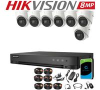 8MP HIKVISION 4K CCTV Security Camera Night Vision Outdoor System UHD 4K DVR Kit