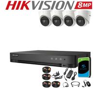 8MP HIKVISION 4K CCTV Security Camera Night Vision Outdoor System UHD 4K DVR Kit