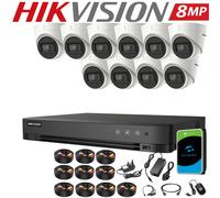 8MP HIKVISION 4K CCTV Security Camera Night Vision Outdoor System UHD 4K DVR Kit