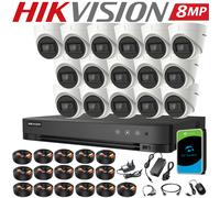 8MP HIKVISION 4K CCTV Security Camera Night Vision Outdoor System UHD 4K DVR Kit