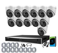 8MP HIKVISION 4K NVR CCTV PoE System Color 24/7 2-Way Audio IP UKVISION Camera