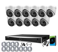 8MP HIKVISION 4K NVR CCTV PoE System Color 24/7 2-Way Audio IP UKVISION Camera