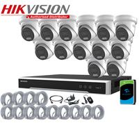 8MP HIKVISION CCTV 4K SMART COLORVU IP POE 2-WAY AUDIO SPEKAER CAMERA SYSTEM KIT