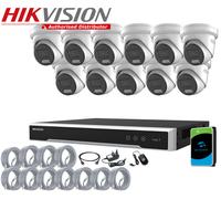 8MP HIKVISION CCTV 4K SMART COLORVU IP POE 2-WAY AUDIO SPEKAER CAMERA SYSTEM KIT
